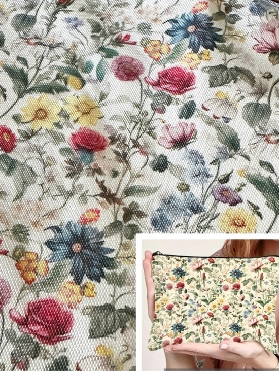 Handbags - Floral Pattern Make Up Bag Travel Cosmetics Zipper Pouch